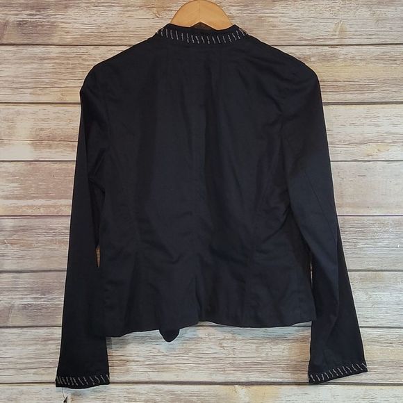 Alfani Black Beaded Blazer Jacket 6 - Picture 4 of 9